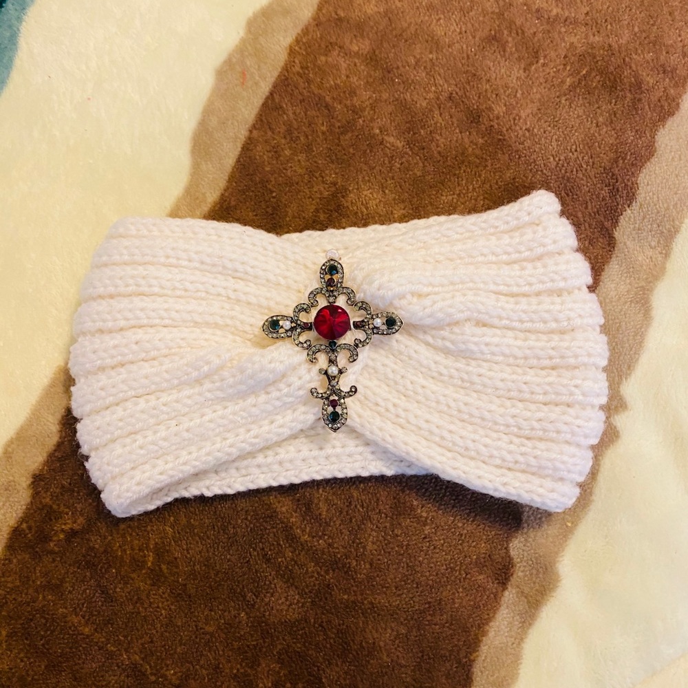 Cross knit headbands handmade